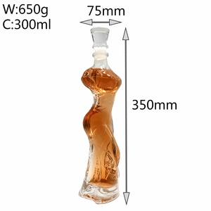 Chất Lượng Cao Phụ Nữ Hình Dạng Cơ Thể Ưa Thích Chai Rượu Thủy Tinh Vodka Rượu Brandy Rum Chai Rượu - Product Image 2