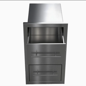 Stainless Steel Built-in Barbecue Grill with Three Drawers, Commercial Grade Weather Resistant <b>Outdoor</b> Kitchen <b>Storage</b> <b>Cabinet</b> - Product Image 1