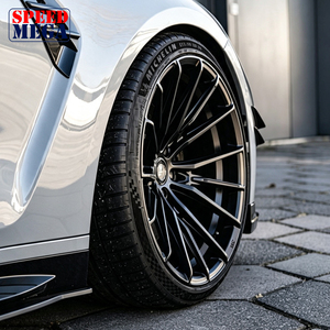 Jantes en alliage léger Speed Mega 20 à rayons multiples, 20 pouces, noir brillant, style sport de luxe, performance - Product Image 6
