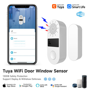 TUYA Smart WIFI Zigbee Door/Window Magnetic Sensor with Sound-Light Alarm, <b>Wireless</b> Home <b>Security</b> Alarm W38 - Product Image 4