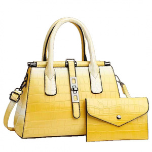 Ensemble de sacs Boston An Ru Shi à motif crocodile, taille moyenne, pour usage quotidien, sac à bandoulière avec portefeuille - Product Image 4