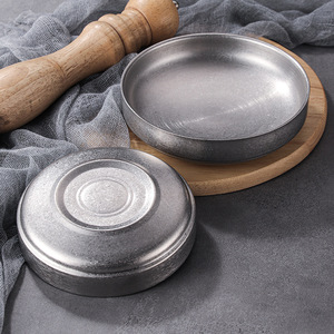 Bols à sauce coréens à double couche, plat d'assaisonnement à pic de neige 304 acier inoxydable BBQ vinaigre plateau à épices Kimchi Snack <span class=keywords><strong>Plate</strong></span> - Product Image 6