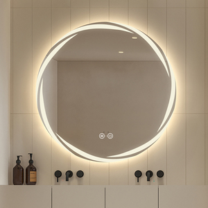 Espejo LED Moderno con Interruptor Táctil Grande Dorado para Dormitorio - Product Image 6