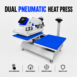 Pneumatic Double Station Sublimation Heat Press Machine for T-shirts Printing