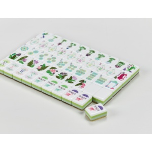 Fichas de Mahjong Americanas Personalizadas, Diseño Acrílico Verde Claro, Juego para 4 Jugadores - Product Image 3