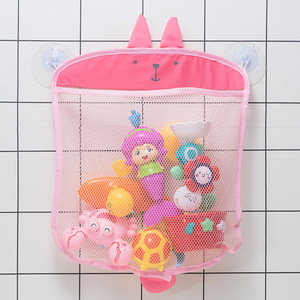 Bolsa de malla para guardar juguetes de baño para niños, impermeable y con drenaje, diseño de pato de dibujos animados, con ventosa. - Product Image 3