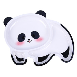 Vaisselle en mélamine pour enfants à motifs de dessins animés (Panda, Chat) pour l'international, comprenant bol à riz, assiette et tasse à eau pour bébé, style INS pour la maison, vente en gros - Product Image 1
