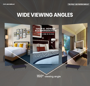 Yuyi หน้าจอโปสเตอร์ <span class=keywords><strong>LED</strong></span> แบบสองด้านสามพับสามด้านแสดงโปสเตอร์อิเล็กทรอนิกส์แบบ <span class=keywords><strong>LED</strong></span> แบนเนอร์แบบ<span class=keywords><strong>3</strong></span>ด้าน - Product Image 6