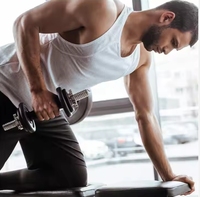 Équipement de fitness pour la maison et le sport, haltères réglables en fonte et caoutchouc 2-en-1 10 kg pour l'entraînement des bras