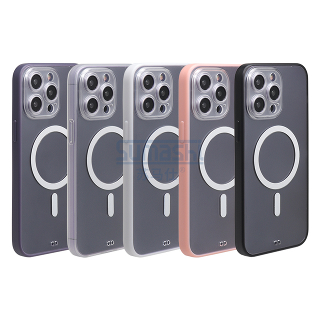 luxury camera cover waterproof shockproof colorful tpu matte designer magnetic phone case wireless charging mobile phone case