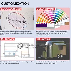 Camion barbecue Belyoo pour grillades et délices fumés avec panneau d'affichage LED et remorque alimentaire au design élégant - Product Image 6