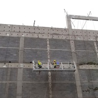 Plataforma de Trabajo Suspendida Galvanizada ZLP800, Andamio de Gondola para Limpieza de Edificios, 7.5m
