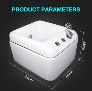 Silla de pedicura acrílica para uso en hoteles, lavabo de baño para bebés y mascotas con luces de surf de masaje para remojar los pies - Product Image 2