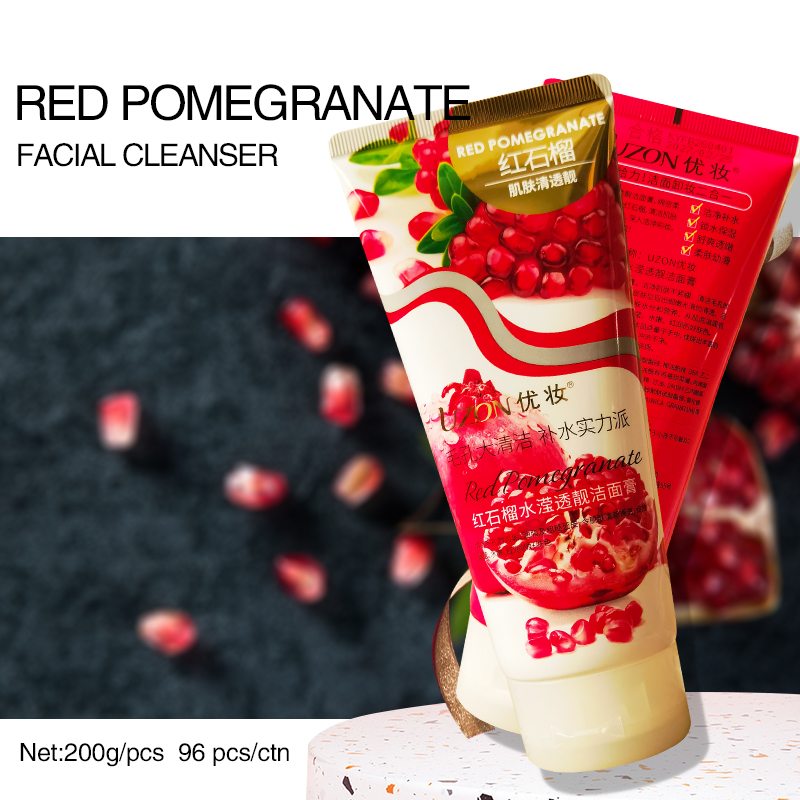 Detergente viso al melograno rosso