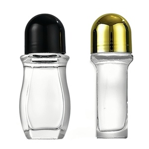 Gran oferta, desodorante transparente de cristal de forma Irregular redonda, rollo <span class=keywords><strong>en</strong></span> botella, esmerilada transparente botella vacía, 30ml, 50ml, botella de aceite de fragancia de Perfume - Product Image 2