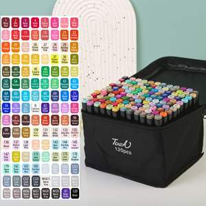 Marcadores de Arte para Dibujo con Punta de Pincel y Tinta de Alcohol, 168 Colores, Suministros Escolares Personalizados al por Mayor - Product Image 5