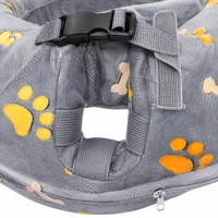 Collier de récupération gonflable doux pour chien, avec housse en velours peluche, boucle réglable, lavable, pour petits animaux