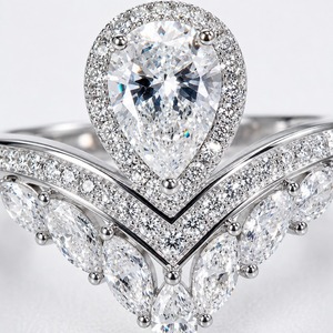 Anello Romantico a Forma di Corona e Occhio di Cavallo, Gioielli da Sposa per Signore - Product Image 5