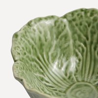 Ensemble de bols en céramique faits à la main, styles variés, motif feuille texturé, design floral vert, pour servir des fruits, des salades, des collations, bol jetable
