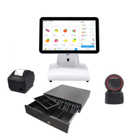 Máquina de Caixa Registradora com Tela Touch de 15" Sistema Android, Sistema POS Tudo em Um, Software para Varejo e Restaurantes
