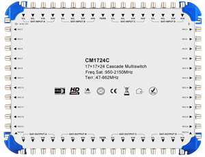 Multicommutateur satellite numérique HD 17 entrées 16 sorties, répartiteur de signal <span class=keywords><strong>LNB</strong></span> en cascade <span class=keywords><strong>DiSEqC</strong></span> 17 avec boîtier métallique pour centre de distribution CATV - Product Image 5