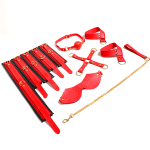 SM Fun - Juego de Accesorios de Bondage de Cuero Desmontables, Juguetes Sexuales para Parejas, Alternativas para el Coqueteo - Esposas y Tobilleras - Product Image 6