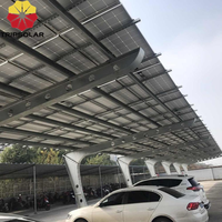 Trip Solar TP-GS-SC-S Waterproof Steel Aluminum Alloy Solar Panel Carport Mounting Sertifikasi CE Beban Angin 40m/s 1.4KN/M2