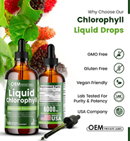 Gouttes de chlorophylle liquide naturelles, concentré de chlorophylle, saveur menthe, complément énergétique, soutien immunitaire, vente en gros