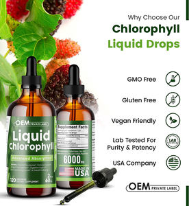 Tetesan cairan klorofil organik alami tetesan klorofil organik konsentrat rasa Mint dukungan kekebalan tubuh suplemen energi grosir - Product Image 3