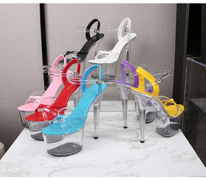 New trend scarpe da <span class=keywords><strong>donna</strong></span> 17 <span class=keywords><strong>cm</strong></span> tacchi a spillo <span class=keywords><strong>7</strong></span> <span class=keywords><strong>cm</strong></span> piattaforme scarpe tacchi sexy sexy signore discoteca nodi sandali scarpe - Product Image 6