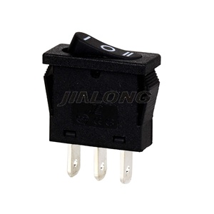 KCD1-110A-1 12V biển pin chuyển đổi chiếu sáng LED 3 vị trí 3 cách rocker chuyển màu đen ghế đen nút 250VAC Max. - Product Image 1