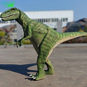 Costume de dinosaure animatronique réaliste de type Velociraptor, robotique, pour adulte, fabriqué à Zigong, avec fonction de marche réelle. - Product Image 4