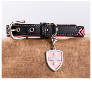 Etiqueta de perro de aleación de Zinc cruzada creativa, suministros para mascotas, etiqueta colgante, forma de escudo de Metal para gatos, etiqueta de identidad para mascotas, puede logotipo DIY - Product Image 4