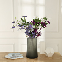 Branche de Clématite Artificielle Haut de Gamme Luxe 85cm, Fleur en Soie Réaliste pour Décoration Nordique, Arrangement Esthétique en Vase, Vente en Gros