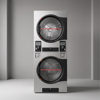 Séchoir à linge commercial à double couche, à monnayeur, pour laverie automatique