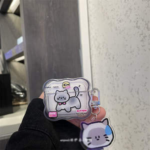 Coque en TPU de chat mignon de dessin animé pour <span class=keywords><strong>Apple</strong></span> Airpods 1 2 3 Coque d'écouteur Soft Wave Silicone Funda pour Airpods Pro 2nd Cover <span class=keywords><strong>Earpods</strong></span> Case - Product Image 5