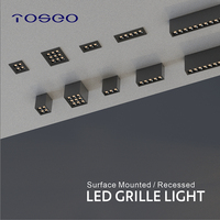 Proveedor de Downlights LED, Lámpara de Rejilla Cuadrada LED de Aluminio, Downlight LED de 14W, Adecuado para Proyectos Hoteleros