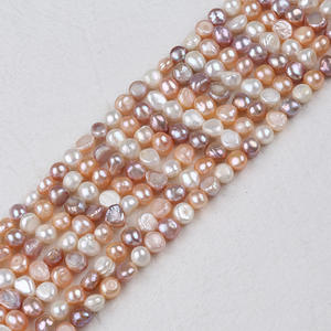 Perlas de Agua Dulce de Dos Caras con Orificio Lateral, 8-9 mm, Perlas Sueltas en Forma Barroca para Manualidades - Product Image 2