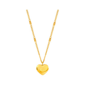 Collane Classiche in Acciaio Inossidabile con Ciondolo a Cuore Placcato Oro per Donne, Gioielli Choker, Regalo per Feste e Festival - Product Image 4