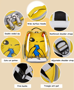 Pet sırt çantası özel rahat Pet hafif sırt çantası su geçirmez evcil hayvan taşıyıcı sırt çantası karton kedi köpekler baskı sürdürülebilir - Product Image 3