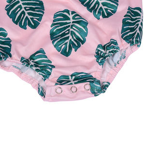 Ga-16 Stock Mono de algodón puro estampado para bebé niña, con diseño de leopardo, tipo top sin mangas, estilo Hawaiano, con encaje de doble capa - Product Image 4