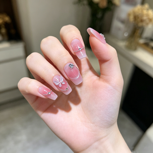 <span class=keywords><strong>Uñas</strong></span> <span class=keywords><strong>Postizas</strong></span> YZ 79 Hechas a Mano, <span class=keywords><strong>Transparentes</strong></span> <span class=keywords><strong>con</strong></span> Efecto Aurora, Mariposa, Ojo de Gato, Gel UV, Arte de <span class=keywords><strong>Uñas</strong></span> a Presión - Product Image 2