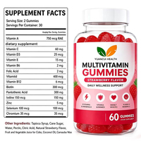 Gommes multivitaminées sans sucre pour adultes, saveur naturelle de fruits, à mâcher, douces, collation diététique multifonctionnelle