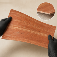Revêtement mural flexible en pierre imitation travertin rouge terre cuite 600x1200mm pour mur d'accentuation de restaurant, panneau mural MCM