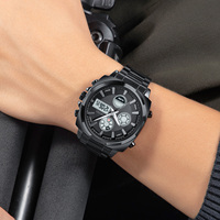 Montre chronographe numérique de luxe SKMEI 1673 pour hommes, marque personnalisée, grand cadran carré de 47 mm, boîtier en alliage, fabrication propre