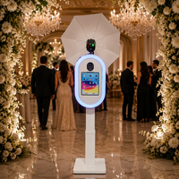 Kiosque photo événementiel pour location de mariage et de fête, support réglable pour iPad/tablette avec imprimante photo intégrée, armoire métallique