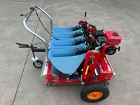 Planteuse d'ail à essence autopropulsée à 4 rangs, machine à semer l'ail manuelle pour la plantation d'ail sur les petites exploitations agricoles