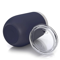 Gobelet isotherme en acier inoxydable avec logo personnalisé, 12 oz, à double paroi, isolé sous vide, revêtement en poudre métallique, pour le voyage et le café