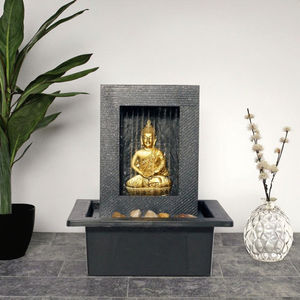 Luce a LED da tavolo per interni fontana per la casa decorativa in resina per esterni ornamenti per il relax in pietra per meditazione da tavolo fontana - Product Image 2