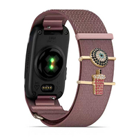 Bracelets de montre décoratifs en forme de cœur avec strass, vente en gros OEM, remplacement de bracelets pour Garmin Cirqa
